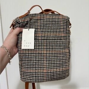 A new day plaid mini backpack